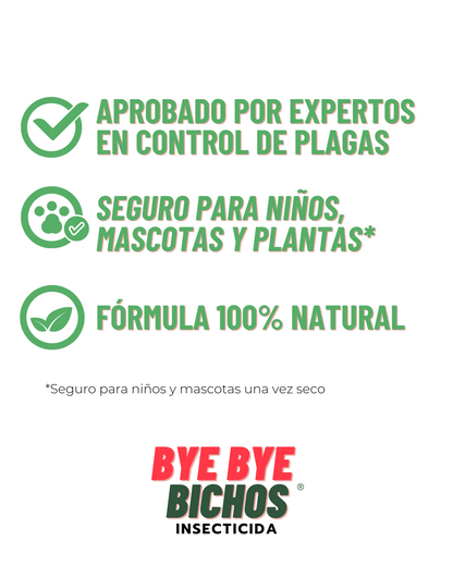 Insecticida Natural Byebyebichos 1lt Mata Moscas Cucarachas