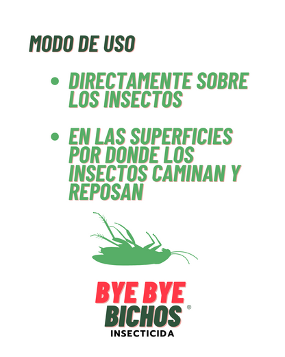 Insecticida Natural Byebyebichos 1lt Mata Moscas Cucarachas